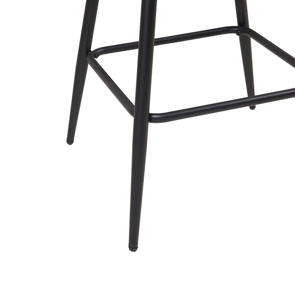 English Elm Faux INK+IVY Adams Faux Leather Swivel Counter Stool in Grey with Matte Black Base, 360° Rotation, 300 lb Capacity B03548401