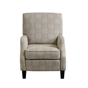 English Elm Push Julian Push Back Recliner with Silver Nailhead Trim, High-Density Foam, Solid Wood Frame and Legs Beige Multi 29.25 L x 32.5 W x 26 H B03548631