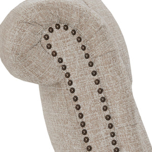 English Elm Aidan Tufted Push-Back Recliner Chair with Bronze Nailhead Trim, Cream Polyester Upholstery, 300 lb Capacity B03548641