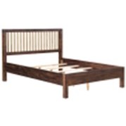 English Elm Queen INK+IVY Mercer Low Profile Platform Bed — Chestnut Wood Grain, Solid Slats, Modern Sleek Design B035S00011