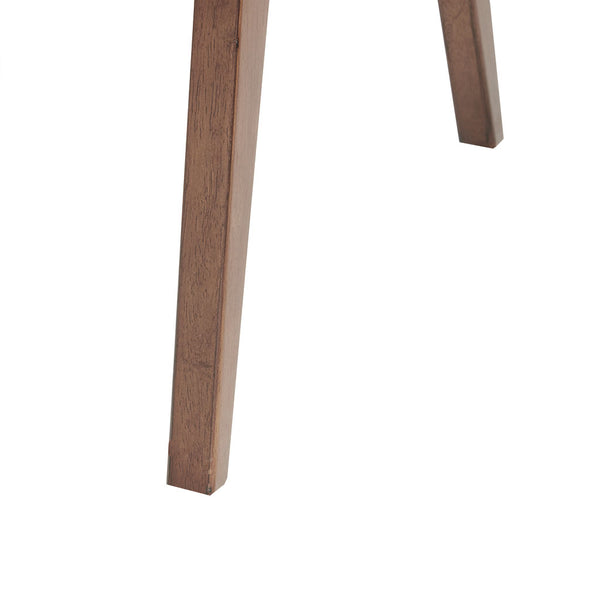 English Elm BOOMERANG Upholstered Dining Side Chairs Set of 2 — Pecan Wood Legs, Light Gray Cushion Comfort, 300lb Capacity B03548410