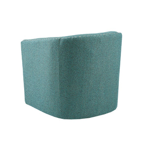 English Elm Tyler Teal Swivel Chair with Pewter Nailhead Trim, High-Density Foam Cushion & Black Metal Base B03548646