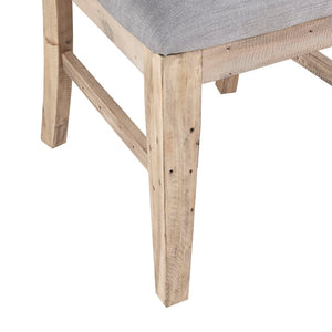 English Elm Dining Side Chairs Set of 2 Solid Pine Farmhouse Style with Foam Cushioned Seats B03548411