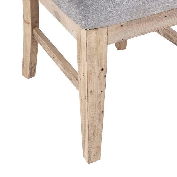 English Elm Dining Side Chairs Set of 2 Solid Pine Farmhouse Style with Foam Cushioned Seats B03548411