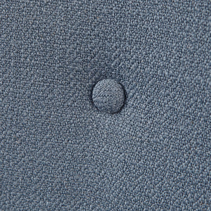 English Elm Adele Blue Tufted Swivel Chair with 360° Metal Base, Foam Cushion, Solid Wood Arms, 300 lb Capacity B03548662