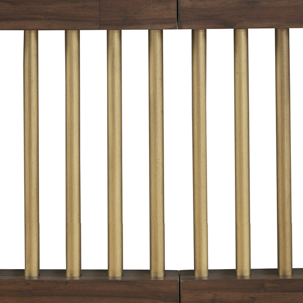 English Elm Queen INK+IVY Mercer Low Profile Platform Bed — Chestnut Wood Grain, Solid Slats, Modern Sleek Design B035S00011