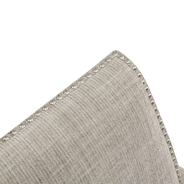 English Elm Push Julian Push Back Recliner with Silver Nailhead Trim, High-Density Foam, Solid Wood Frame and Legs Sand 27.75 L x 32 W x 29.75 H B03548630