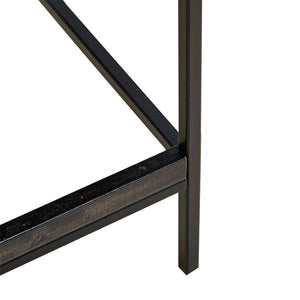 English Elm TACOMA Counter Stool 24" - Matte Black Metal Frame with Solid Hardwood Seat & Back, Modern Durable Design B03548393