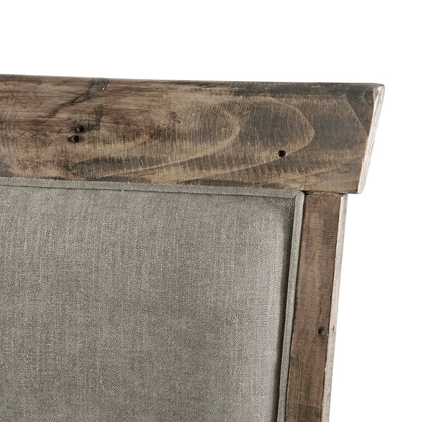 English Elm Dining Oliver Side Chair Set of 2 — Rustic Hand-Distressed Grey Wood Frame, Cushioned Upholstery Comfort Natural+Grey 23.5 L x 43.5 W x 15.5 H B03548412