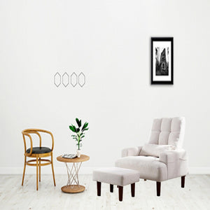 English Elm Redde Modern Cream White Recliner Sofa Chair With Ottoman - Ergonomic Comfort For Stylish Living Rooms W1183S00001-GIGA