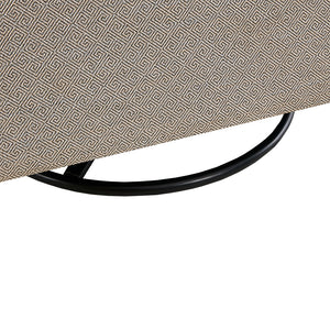 English Elm Augustine Swivel Glider Chair — Grey Upholstered 360° Metal Glider Base, Flared Arms, Foam Seat Comfort B03548650