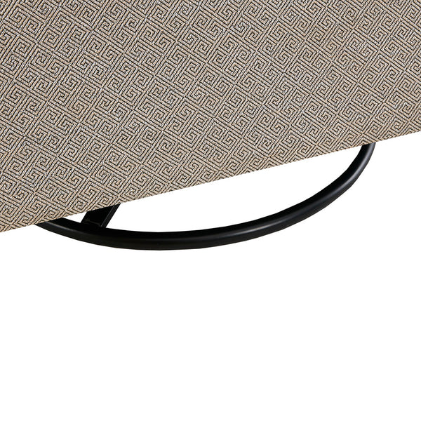 English Elm Augustine Swivel Glider Chair — Grey Upholstered 360° Metal Glider Base, Flared Arms, Foam Seat Comfort B03548650