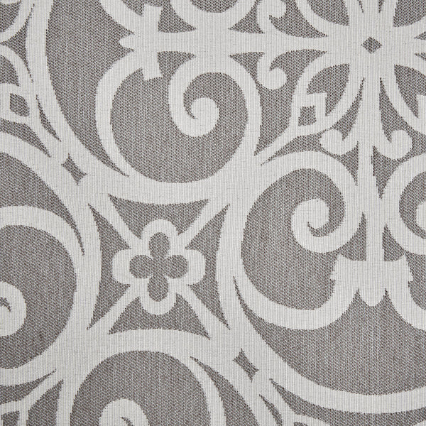 English Elm Kirby Elegant Grey Fretwork Push Back Recliner Chair with Black Wood Legs, Removable Cushion Comfort B03548642