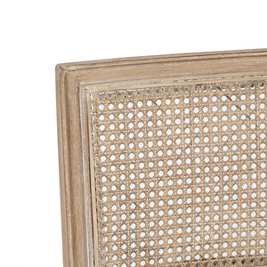 English Elm Armless INK+IVY Kelly Dining Side Chair Set of 2 with Cane Back Upholstered Seat Reclaimed Wheat Finish B03548413