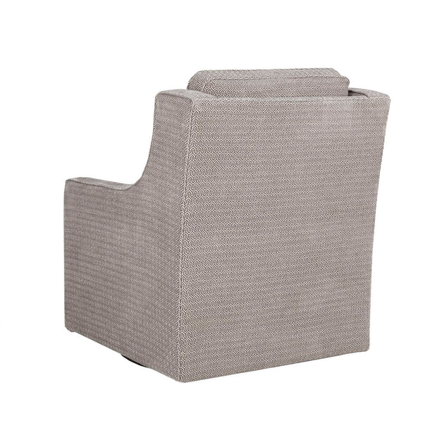 English Elm Harris Grey Swivel Chair with Black Metal Base, Solid Wood Frame, High-Density Foam Comfort B03548626