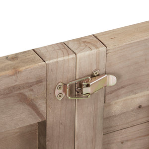 English Elm Sonoma Solid Pine Rectangular Dining Table 72"W Weathered Finish Gunmetal Metal Stretchers Seats 6 B03548461