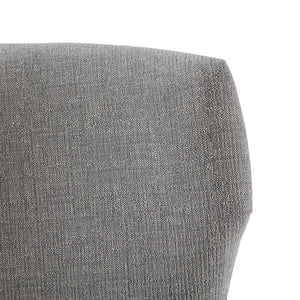 English Elm Hutton Upholstered Dining Side Chair Set of 2 — Grey Polyester, Burnt Walnut Legs, High-Density Foam Comfort B03548906