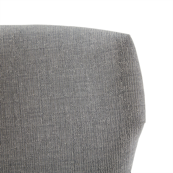 English Elm Hutton Upholstered Dining Side Chair Set of 2 — Grey Polyester, Burnt Walnut Legs, High-Density Foam Comfort B03548906