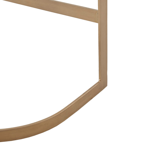 English Elm Counter Stool Madison Park Maison backless upholstered seat with antique gold metal base, modern elegance Charcoal+Antique Gold 15.35 L x 25.8 W x 17.32 H B03548721