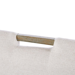 English Elm Braiden Upholstered Dining Chairs Set of 2 – Reclaimed Grey Rubberwood Legs, Accent Handle, 300 lb Capacity B03548763