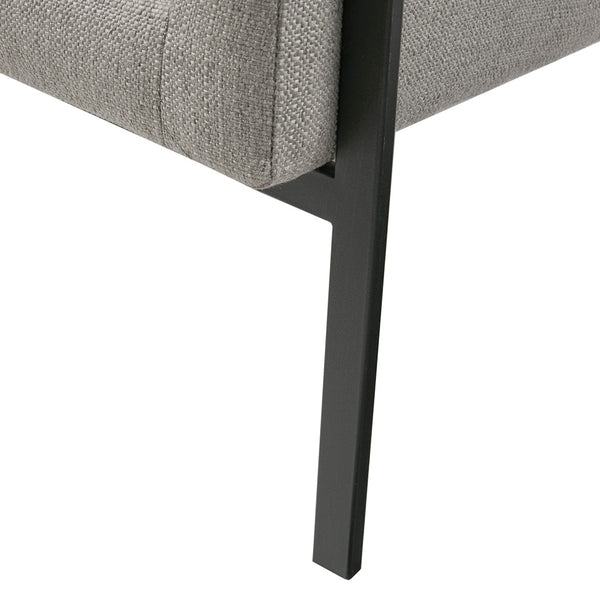 English Elm Brayden Accent Chair with Iron-Finish Metal Legs, Foam Cushion, Solid Wood Frame, Modern Comfort B03548549