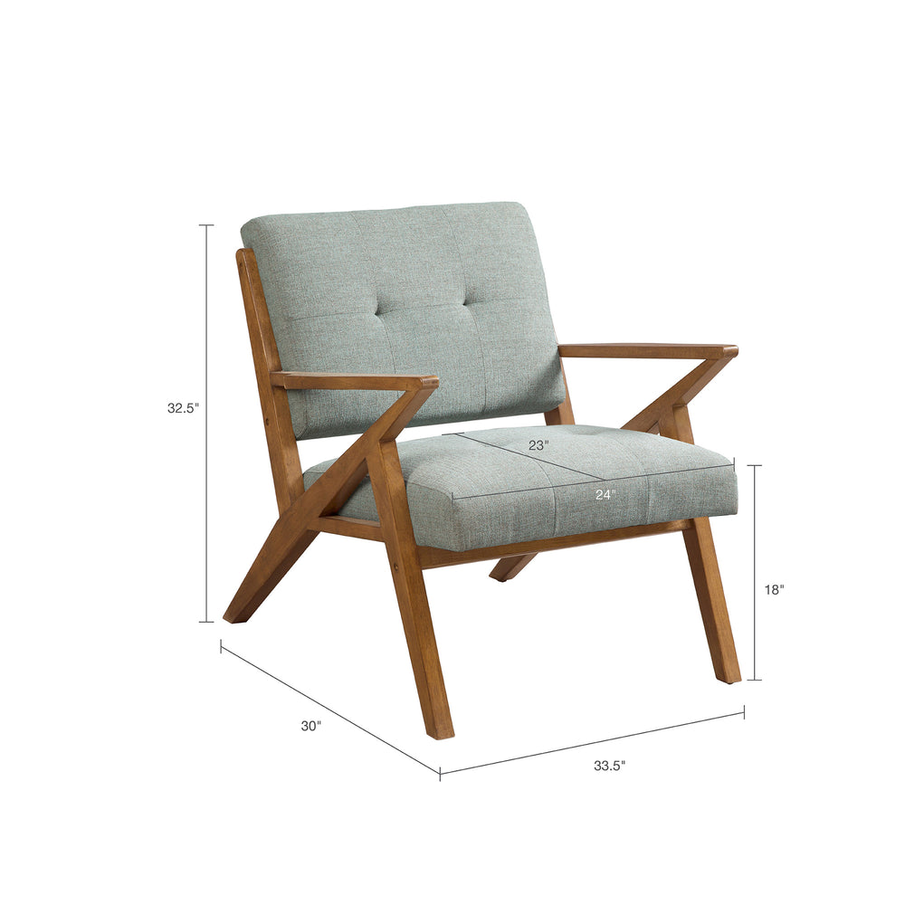 English Elm Lounge INK+IVY Rocket Mid-Century Tufted Accent Chair, Solid Wood Frame, High-Density Foam Comfort B03548500