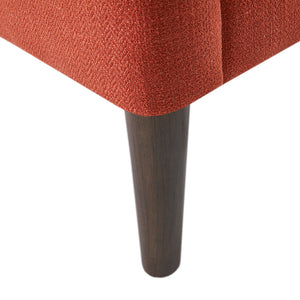 English Elm Button Tufted Accent Chair Madison Park Qwen Vintage Spice Upholstered Serpentine Arms, Espresso Legs | Stylish Comfort B03548571