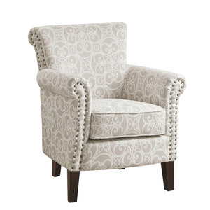 English Elm Brooke Espresso Tight Back Club Chair with Bronze Nailhead, Solid Wood Frame, Plush Foam Cushion B03548564