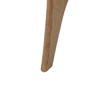 English Elm Triangle Blaze Wood Coffee Table - Mid-Century Modern Elm Finish, Solid Cross Base Accent Table Light Brown 23.5 L x 24.75 W x 6.5 H B03548449