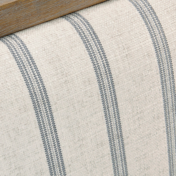 English Elm Accent Isla Upholstered Armchair with Cane-Accented Track Arms, Reclaimed Wood Legs, Farmhouse Chic Elegance B03548947