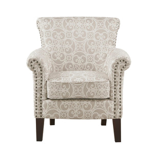 English Elm Brooke Espresso Tight Back Club Chair with Bronze Nailhead, Solid Wood Frame, Plush Foam Cushion B03548564