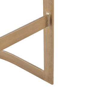 English Elm Counter Stool Madison Park Maison backless upholstered seat with antique gold metal base, modern elegance Charcoal+Antique Gold 15.35 L x 25.8 W x 17.32 H B03548721