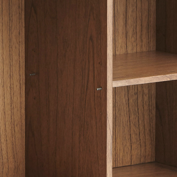 English Elm Accent Cabinet Krista Brown Walnut Wood Accent Cabinet with Matte Black Metal Base, Magnetic Doors & Shelf Storage B03548476