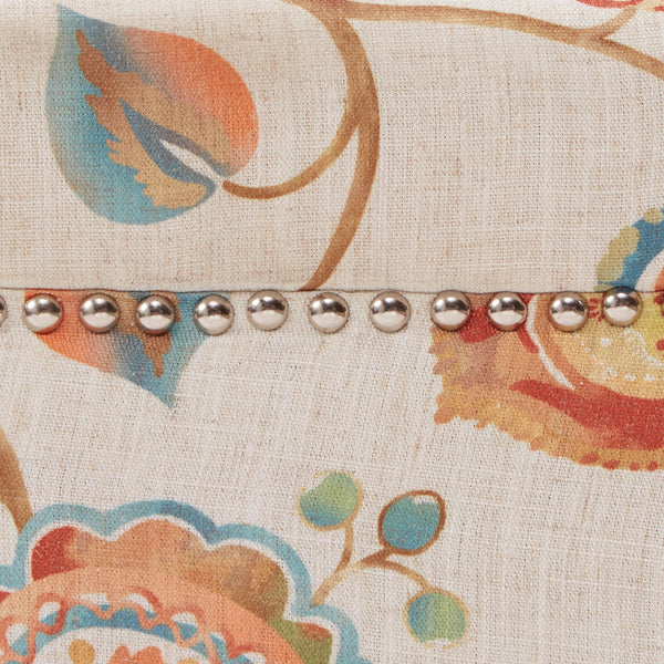 English Elm Colette Solid Wood Accent Chair with Linen-Blend Upholstery, Foam Cushion, Morroco Finish, 300lb Capacity B03548547