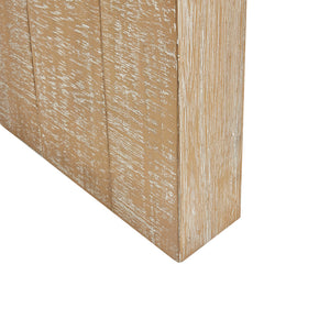 English Elm 64" Reclaimed Wheat Console Table – 64"W Solid Wood Narrow Entryway Counter with Distressed Finish, Modern Storage Elegance B03548451