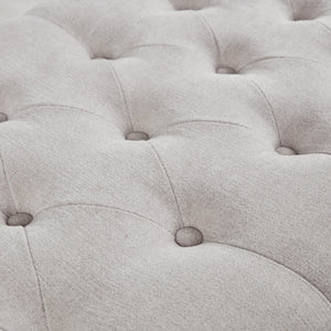 English Elm Tufted Shandra II Storage Bench with Button Top, Espresso Wood Legs, Soft Upholstery & Hidden Compartment B03548755