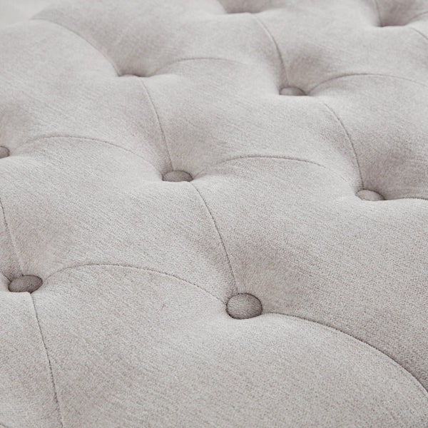 English Elm Tufted Shandra II Storage Bench with Button Top, Espresso Wood Legs, Soft Upholstery & Hidden Compartment B03548755