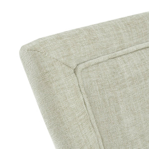 English Elm Dining Side Chair Set of 2 with High Back Upholstery, Solid Wood Grey Legs, Cushioned Comfort and Classic Style Light Green Multi 26 L x 28.25 W x 25 H B03548910