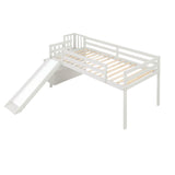 Hearth and Haven Loft Bed with Staircase, Storage, Slide, Twin Size, Full-Length Safety Guardrails, No Box Spring Needed (Old Sku:W504S00004) W504S00320