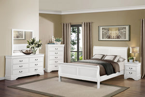 English Elm Traditional Mayville Dresser with Brown Cherry Okume Veneer, Antique Brass Handles, Classic Style White 60.5 L x 18.5 W x 36 H B011134290