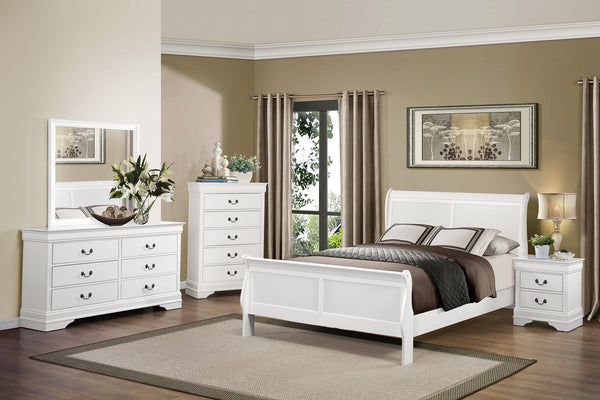 English Elm Traditional Mayville Dresser with Brown Cherry Okume Veneer, Antique Brass Handles, Classic Style White 60.5 L x 18.5 W x 36 H B011134290