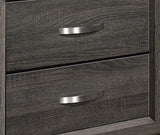 English Elm Contemporary Styling Gray Finish 1 Piece Nightstand Dovetail Drawers Unique Bedroom Furniture