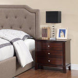 English Elm Brown Finish 3-Drawers Nightstand Bedroom Furniture 1 Piece Nightstand Mdf Birch Veneer