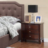 English Elm Brown Finish 3-Drawers Nightstand Bedroom Furniture 1 Piece Nightstand Mdf Birch Veneer