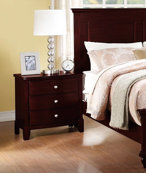 English Elm Brown Finish 3-Drawers Nightstand Bedroom Furniture 1 Piece Nightstand Mdf Birch Veneer