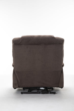 English Elm Power Lift Recliner with Wireless Remote Overstuffed Cushions and High Back Support Coffee W547P293037