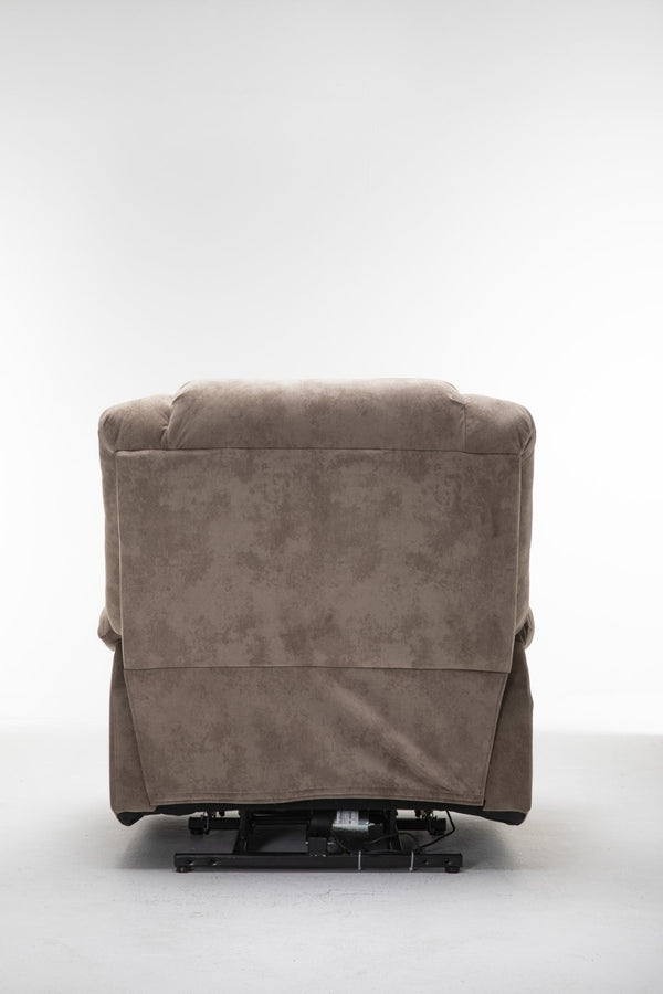 English Elm Power Lift Recliner with Wireless Remote Overstuffed Cushions and High Back Support Light Camel W547P293040