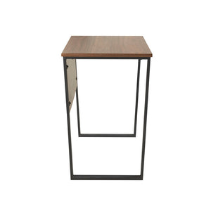 English Elm Carlyle 38" Computer Desk with Dark Coffee Top & Black Metal Legs — Modern Industrial, Sturdy, 100lb Capacity B03548146