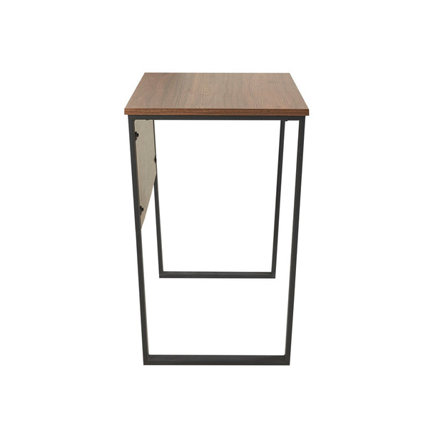 English Elm Carlyle 38" Computer Desk with Dark Coffee Top & Black Metal Legs — Modern Industrial, Sturdy, 100lb Capacity B03548146