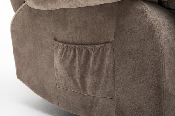 English Elm Power Lift Recliner with Wireless Remote Overstuffed Cushions and High Back Support Light Camel W547P293040